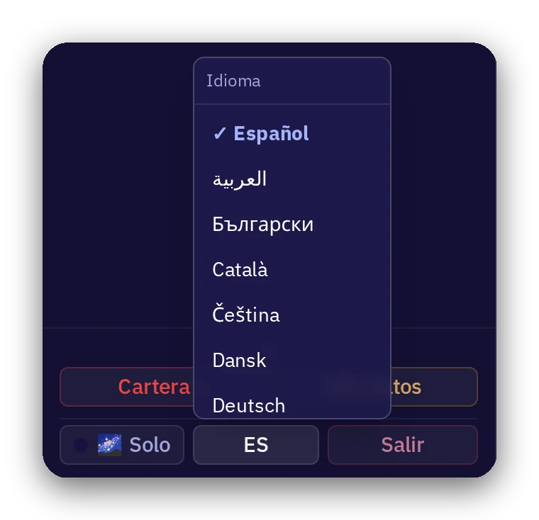 Selector de idioma